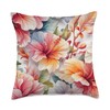 Hibiscus Flowers Hawaiian Floral pattern Throw Pillow