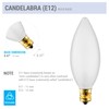 KOR (Pack of 12 25 Watt Frosted Candelabra Base (E12)