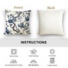 WCYYWGO Spring Throw Pillows Blue Flowers Leaves Pillow Cover Sofa