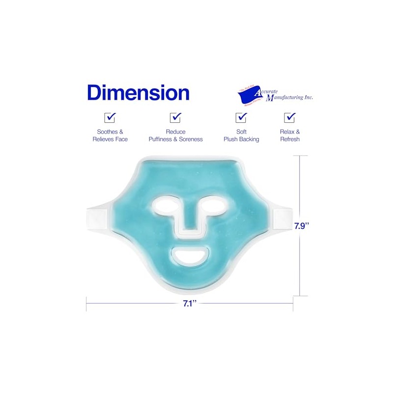 Paquete de hielo facial de Accurate Manufacturing, Paquete de 1,