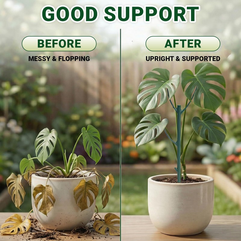 5pack Monstera Plant Support – Stackable Indoor & Outdoor Support,