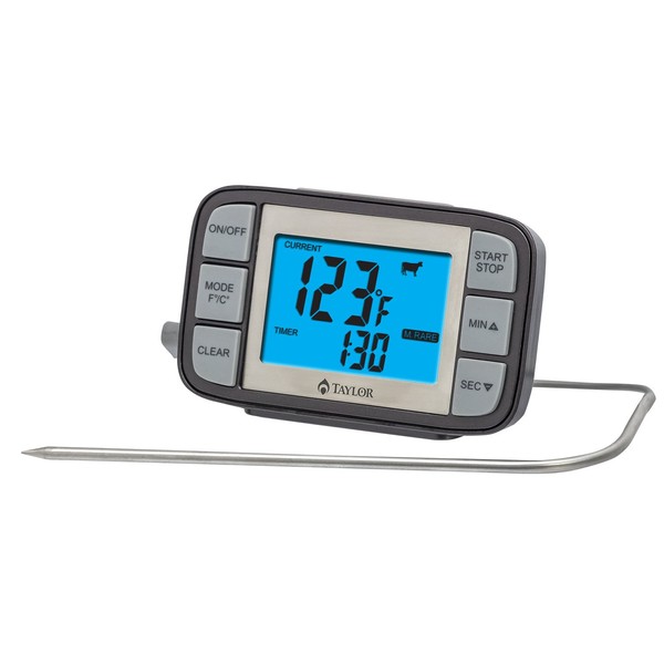 Taylor Grill Digital Thermometer with Probe Timer