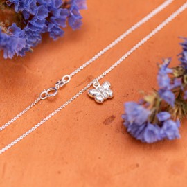 Tuscany Silver Women's Sterling Silver Butterfly Pendant on Chain Necklace of 46cm/18"