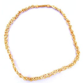 Chircrafts Original Wood Tulsi Mala Kanthi Mala 3 Round Twisted for Neck Men Women (Brown)