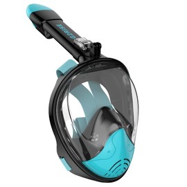 G2RISE SN01 Full Face Snorkel Mask with Detachable Camera Mount, Anti-Fog and Foldable Design, Advanced Breathing System for a Safe Adults/Kids Snorkeling Experience