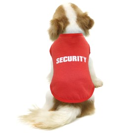 Dog Shirt Tee Shirts Puppy Summer Clothes Dog Tank Top Vest Security Sweat Shirt for Small Dog Medium Dog Cat (Red, XL)
