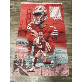 San Francisco 49ers Brock Purdy Flag 3' x 5' Banner Quest For 6 2023 Kittle Bose