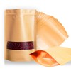Cloudslucky 80PCS 7"X10" Kraft Paper Bags with Window,Resealable Small Stand