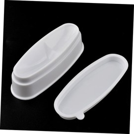 OATIPHO Nail Art Powder Storage Case 2pcs French Nail Dip Container Lid for DIY Manicure