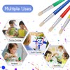 Kids Paint Brushes, 4 Pcs Childrens Paint Brushes Set Flat