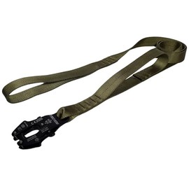 Heavy Duty Double Handle Traffic Lead Tactical Dog Leash with Quick Release Frog Clip (Olive Drab, 4 ft)