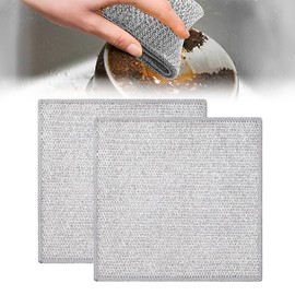 CZNBZIU Dish cloths, brillo pads,Wire Dishwashing Cloth Non Scratch Dish Scrubbing Cloth，Multipurpose Wire Dishwashing Rags for Wet and Dry Free Washable Cloth Duster for Home,Kitchen