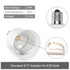 DiCUNO E17 to E26 Adapter, Intermediate E17 Socket to Standard