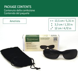 NATURALIGHT Rasterbrille/Lochbrille für Augentraining - Modell Ametista – Bifokales Raster