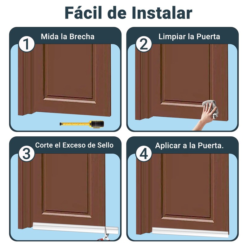 Jasinber Set de 2 Guardapolvo y Protector para Puerta, Tapón