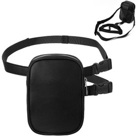 Zuxbolf Leg Bag Waterproof for Motorcycle Removable Thigh Bag Women's Small Leg Strap Bag with 3 Compartments Compact Belt Bag Waist Bag for Sports Running & Travel