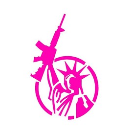 STICKER DAD Statue of Liberty AR-15 Freedom V1 Vinyl Decal by stickerdad® - Size: 7", Color: HOT Pink - Windows, Walls, Bumpers, Laptop, Lockers, etc.