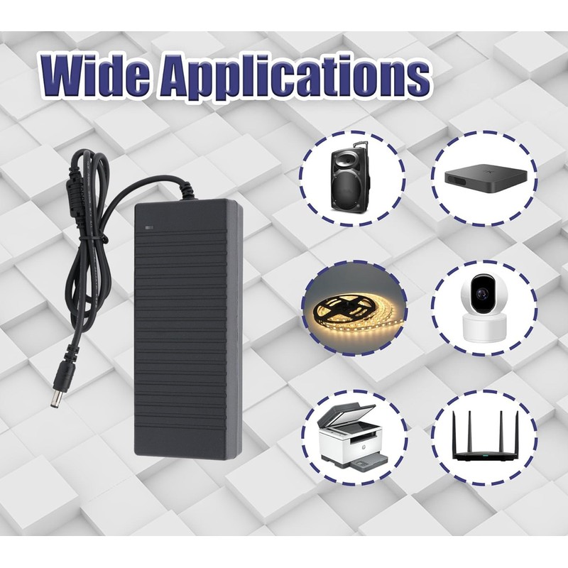 DIGISHUO DC 48V 3A 144W Power Supply Adapter Transformer Switch