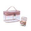 FLORPERRY Transparent Makeup Pouch, Double Layer, Cosmetic Storage Box, Makeup