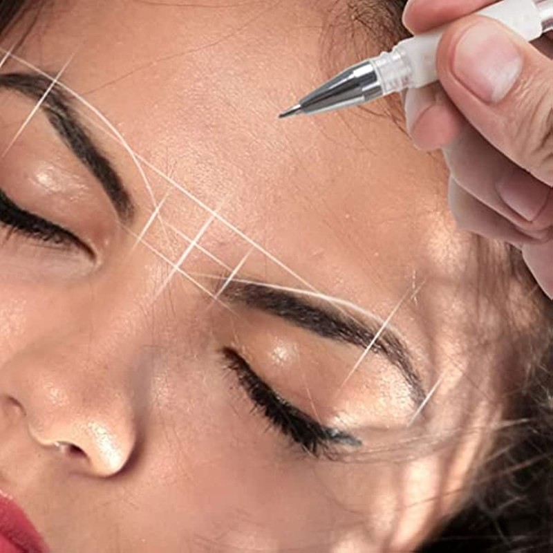 TEONEI Eyebrow microblading Marker Pen,Skin Marker Pen,Eyebrow Permanent Makeup Position