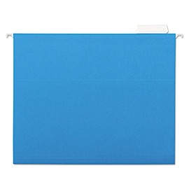AbilityOne - Hanging File Folder - 1/5 Cut, Letter Size, Blue 7530-01-364-9499: Box, 25 Item(s)