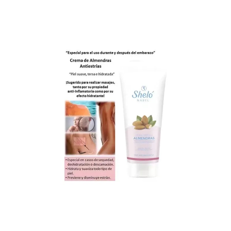 Crema Corporal de Almendras Sheló Nabel con Alantoína y Vitamina