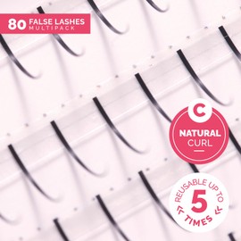 Renata Beauty Spikes Eyelash Extensions - 3 Sizes Individual Eyelashes 11/12/13 mm - Synthetic Individual False Eyelashes - Eyelash Extension Matt Black - Fake Lashes Set of 80