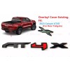 GMC 1PC Gloss Black Red Rear Tailgate AT4X OVERLAY Emblems