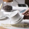 SWEEJAR Porcelain Espresso Cups with Saucers, 4 Ounce Stackable Cappuccino
