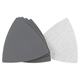 sourcing map Triangular Sandpaper Hook and Loop Triangle Sanding Pad Fit 3-1/2" Oscillating Multi-Tool Silicon Carbide for Wet/Dry Use 2500 Grit 8pcs
