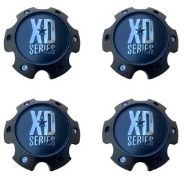4X Wheel Hub Cap KMC XD Satin Black 6 Lug Bolt On XD820/XD835 Wheel Center Cap 1079L145SB-H42 4PCS