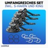 LAINFELD Suction Cup Hooks, Set of 4 with Lobster Clasp