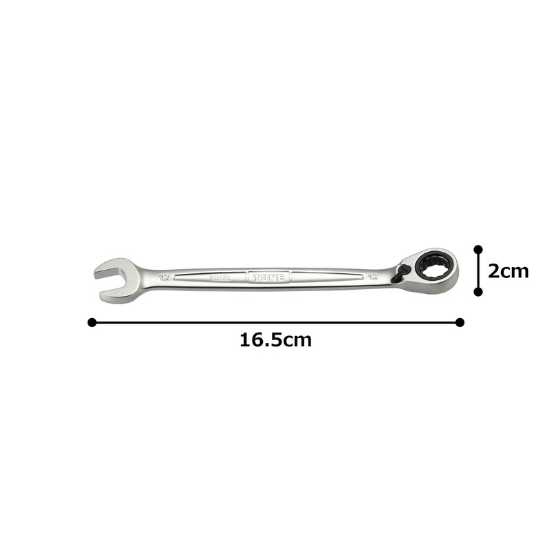 TONE RMR-12 Switchable Ratchet Glasses Wrench 2 Side Width 0.5
