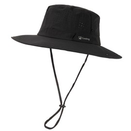 TOP-EX Men's & Women's Sun Hat, Safari Outdoor Hat for Summer, Trekking, Hiking, UPF 50+ Fishing Hat with Wide Brim, Rain Hat & Sun Bucket Hat, black, M - L
