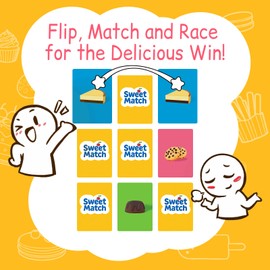 rokt&razo Sweet Match, A Delicious Memory Matching Card Game for Kids & Seniors, Easy & Fun, Blank Cards to Customize Truth or Dare, Boys and Girls Ages 4+, School, Travel, Stocking Stuffers
