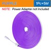 OWOFYDR LED Neon Lights Flexible Purple 16.4FT/5M 12V DC Waterproof