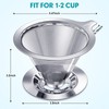 Laiyeoy Pour Over Coffee Dripper, Slow Drip Paperless Coffee Filter,