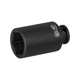 Jetech 3/8-Inch Drive 24mm Deep Impact Socket with 6-Point Design, Heat-Treated Chrome Molybdenum Alloy Steel, Metric