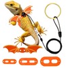Bearded Dragon Lizard Harness and Leash,3 Size Pack Leather Dinosaur