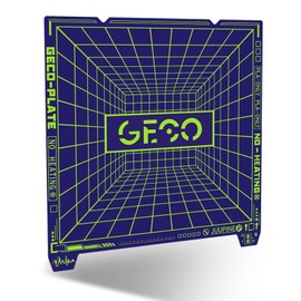 Sahvaim GECO Plato PLA 235 x 235 mm - Placa fría de carbono, placa de construcción Gecko sin calefacción para Creality K1/K1C, Ender 5 S1, Ender 3 S1/S1 Pro, V3 SE/KE - Cama flexible de acero con