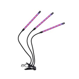 TopHomer Grow Light Plants Lights Full Spectrum Clip Plant Breeding Lamp with Red Blue LEDs, 9 Dimmable Levels Auto On & Off with 3/9/12H Timer, Adjustable Goose Neck