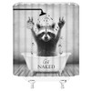 YOZSLGU Raccoon Shower Curtain Funny Animal in The Bathtub Get