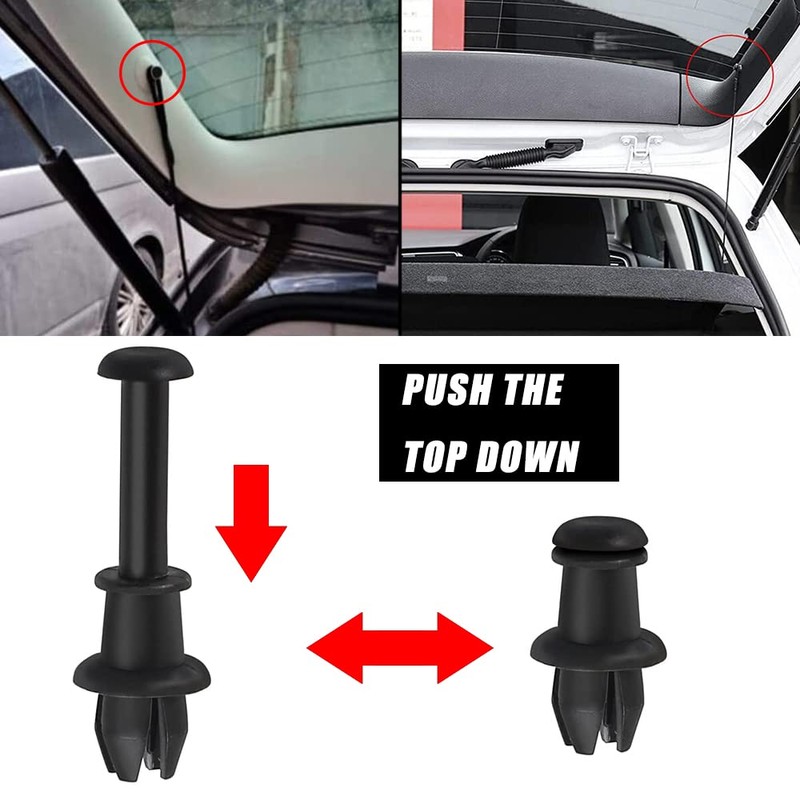 Pack of 4 Parcel Shelf Clips, Parcel Shelf Retaining Strap,