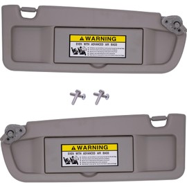 NHILES Tan Left &Right Side Sun Visor Compatible with Honda Civic 2006 2007 2008 2009 2010 2011 Replaces# 83230-SNA-A01ZE 83280-SNA-A01ZE