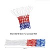 Weforu 2 Pack Heavy Duty Basketball Net, Red/White/Blue Nylon, 12