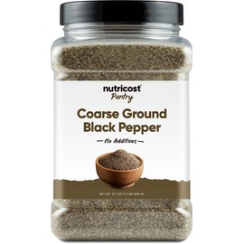 Nutricost Pantry Coarse Ground Black Pepper (1.3 Pounds) - No Additives, Vegan, GMO-Free, Soy Free