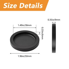 MOROBOR Round Self-Stick Sliding Door Handle, 2 Pack Closet Door Finger Pull Aluminum Alloy Invisible Door Handle for Sliding Barn Drawer Cupboard Wardrobe (Black)