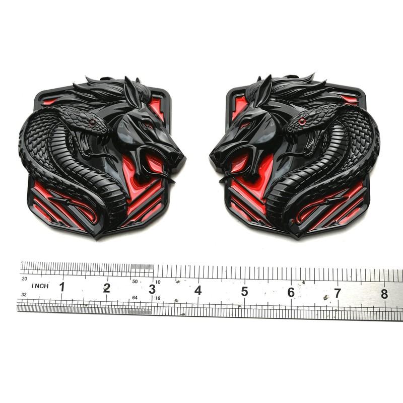 Pair New Custom Cobra Emblems Left Right 3D Badge Replacenment