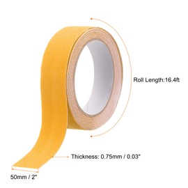 QUARKZMAN Non-Slip Traction Tape 2 x 16.4 ft Waterproof Non-Slip Tape High Friction Weather Resistant Non-Slip Stair Treads Tape for Indoor and Outdoor Use, Yellow