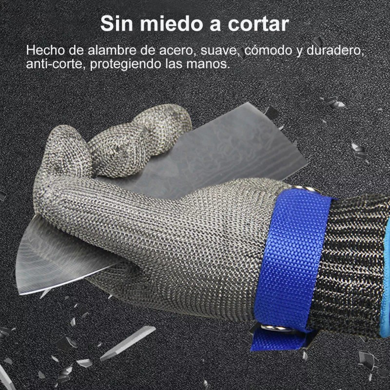 Cuero Guantes De Carnicero De Acero Inoxidable, Nivel 5 Anticortes